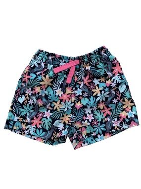 Chubbies Size 2T Lil Blooms Black Floral Swim Trunks